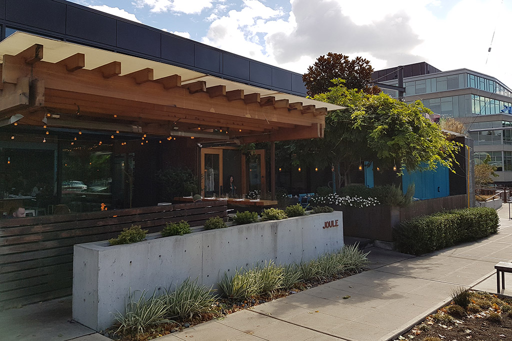 Outdoor dining in Seattle can also be enjoyed in the Fremont neighborhood at Joule.