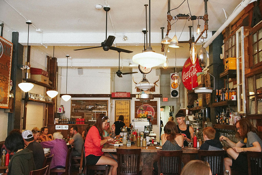 The cozy Jam Cafe features plenty of memorabilia from years past, providing a fun setting for a meal on your family vacation. Credit: Nick Bentley