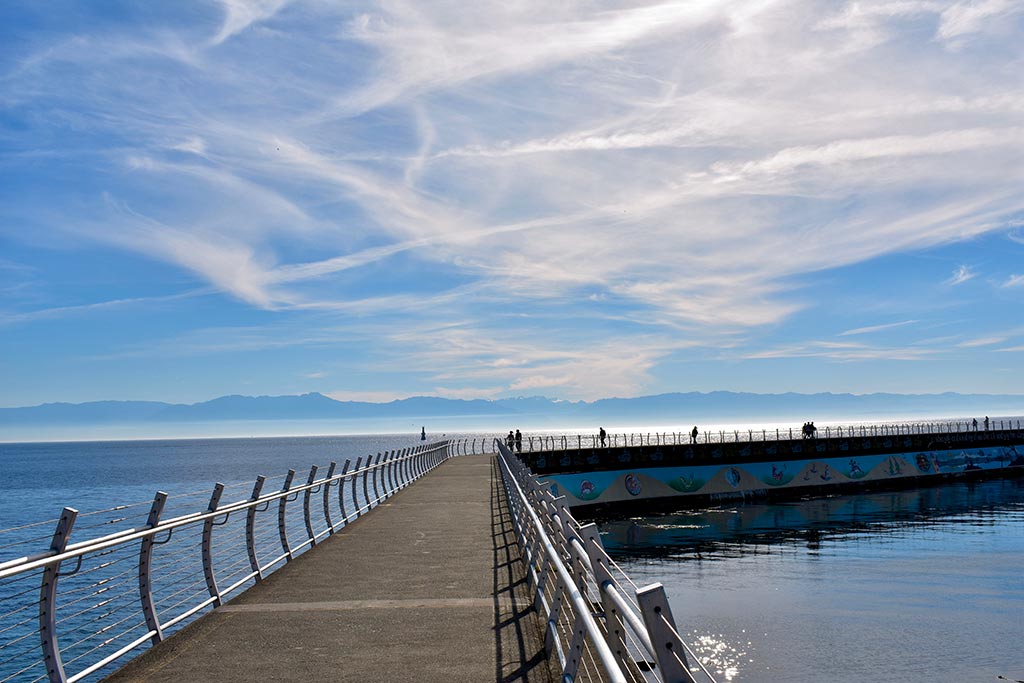 Venture out on the breakwater for breathtaking vistas of the Harbor’s calm waters. Credit: Brenna Ciummo