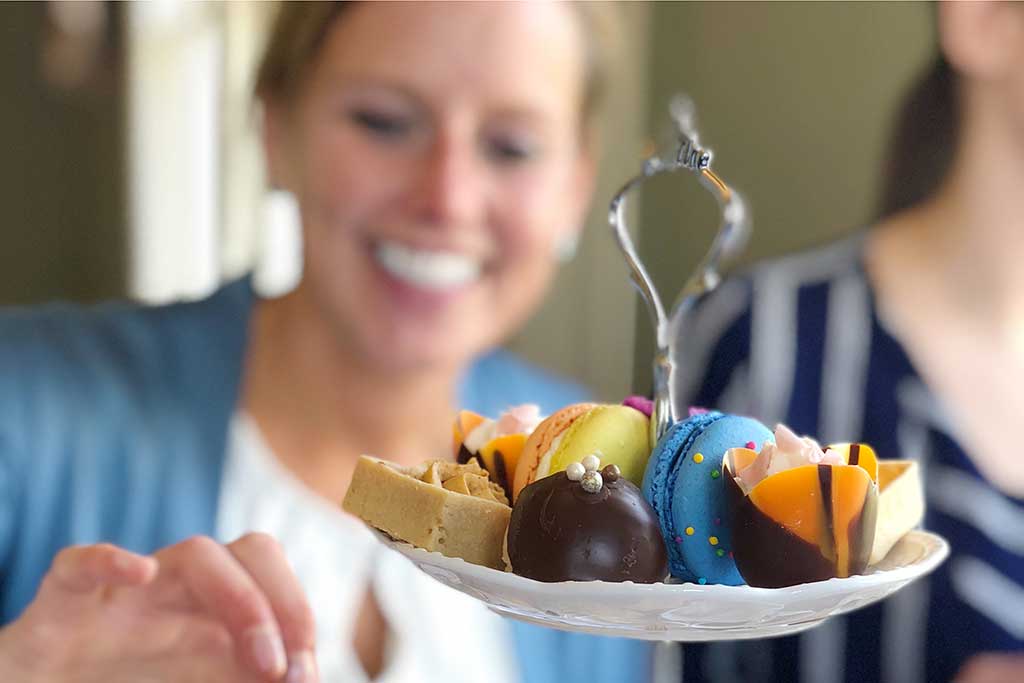 The Pendray Teahouse's delicious goodies are almost too pretty to eat. Credit: Scott Meis